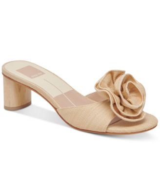 Dolce Vita - Women's Darly Floral Detailed Block-Heel Dress Sandals