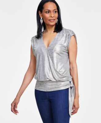 I.N.C. International Concepts - Women's Tie-Waist Surplice Top
