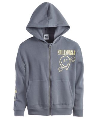 Grayson Threads Kids, The Label - Big Boys Smiley World Graphic Long-Sleeve Zip Hoodie