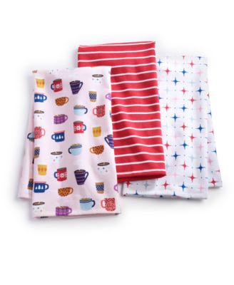 The Cellar - Cozy Cocoa Set of 3 Printed Cotton Towels