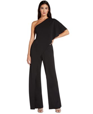 Adrianna Papell - Draped One-Shoulder Jumpsuit