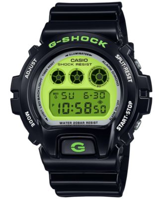 G-Shock - Men's Digital Black Resin Strap Watch 50mm, DW6900RCS-1