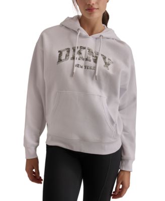 DKNY - Women's Sport Varsity Camo Sparkle Logo Hooded Sweatshirt