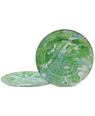 Golden Rabbit - Modern Monet Charger Plates, Set of 2