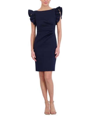 Eliza J - Women's Ruffled-Sleeve Sheath Dress