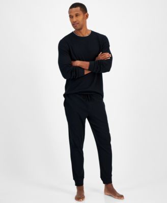 Club Room - Men's Waffle Long-Sleeve T-Shirt & Pajama Pant Set