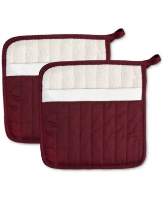 Ritz - 2-Pc. Cotton Quilted Pocket Pot Holder Mitt Set