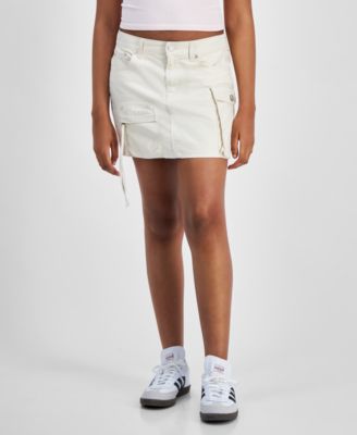 Indigo Rein - Juniors' Cotton Cargo Mini Skirt
