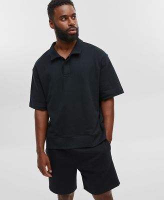 Mode of One - Men's Relaxed-Fit French Terry Polo Shirt
