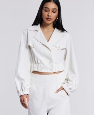 BCBG NEW YORK - Women's Balloon-Sleeve Notch-Lapel Jacket