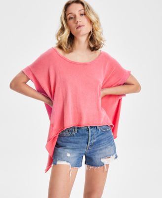 Free People - Women's Angel Cotton Handkerchief-Hem T-Shirt