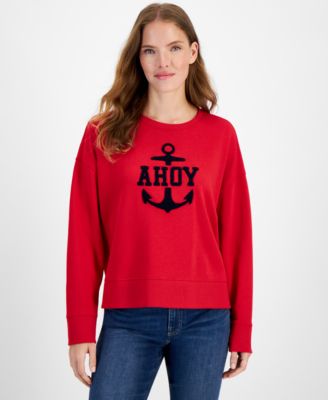 Nautica Jeans - Women's Ahoy Anchor Crewneck Sweatshirt