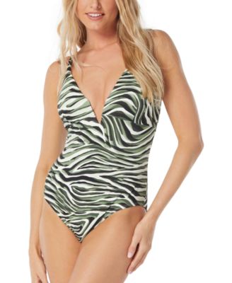 Coco Reef - Women's Astra Printed Plunge One-Piece Swimsuit