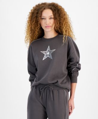 Rebellious One - Juniors' Star-Appliqu&eacute; Crewneck Sweatshirt