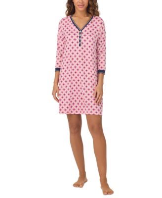 Cuddl Duds - Women's Printed 3/4-Sleeve Sleepshirt
