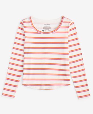Epic Threads - Big & Little Girls Emily Striped Stretch Knit Top