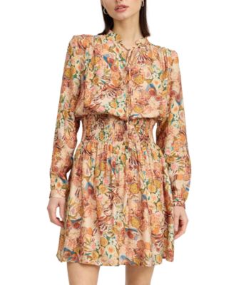 En Saison - Women's Candela Smocked-Waist Mini Dress