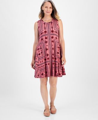 Style & Co - Women's Printed Sleeveless Flip-Flop Dress