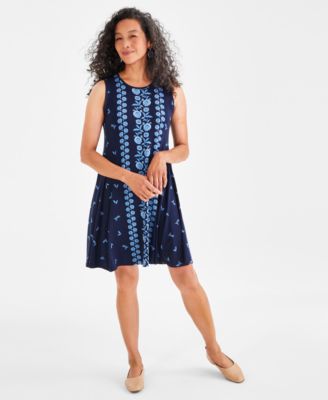 Style & Co - Petite Printed Sleeveless Flip Flop Dress