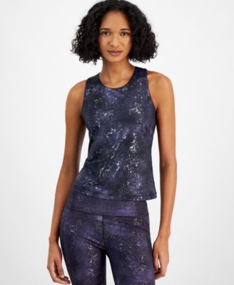 ID Ideology - Women's Midnight Foil Shelf-Bra Tank Top