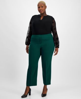 Kasper - Plus Size Straight-Leg Pants