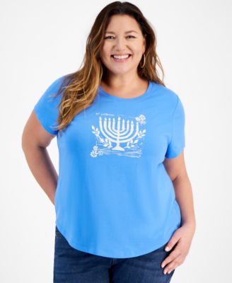 Style & Co - Plus Size Whimsy Graphic Scoop-Neck T-Shirt