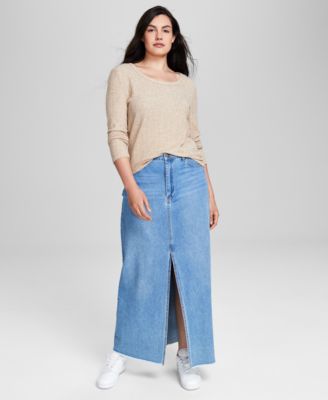 And Now This - Women's Ribbed Scoop-Neck Top