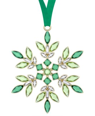 Swarovski - Green Crystal Hanging Snowflake Ornament