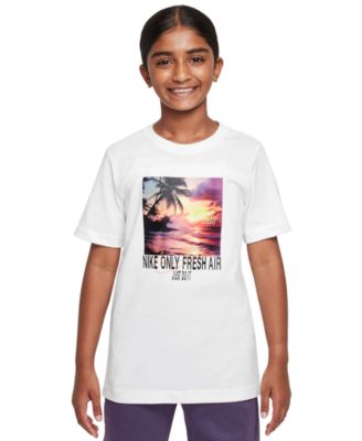 Nike - Big Kids Sportswear Printed Crewneck T-Shirt