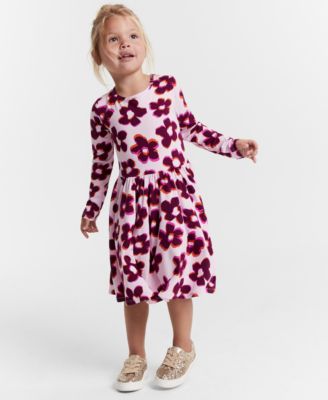 Epic Threads - Little & Big Girls Blurred Floral-Print Skater Dress