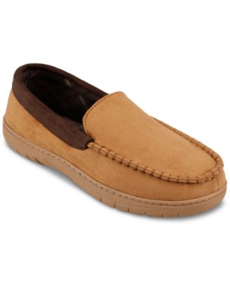 Haggar - Men's Microsuede Fleece-Lined Venetian Slippers