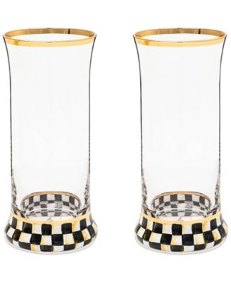 Mackenzie-Childs - Courtly Check Highball Glass, Set of 2