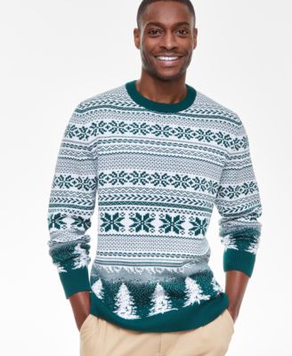 Holiday Lane - Men's  Fair Isle Crewneck Sweater
