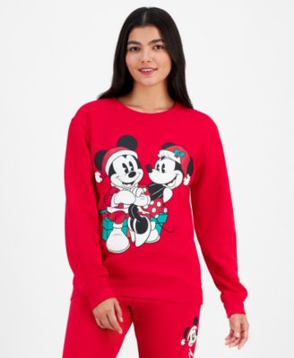 Disney - Juniors' Mickey & Minnie Graphic Sweatshirt