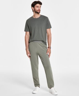 A|X Armani Exchange - Men's Short Sleeve Crewneck Micro Swiss Dot Diagonal Grid Print T-Shirt