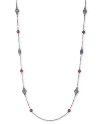 Lauren Ralph Lauren - Hematite-Tone Pav&eacute; & Bead 42" Strand Necklace