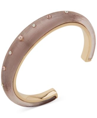 lonna & lilly - Gold-Tone Pav&eacute; & Color Inlay Cuff Bracelet