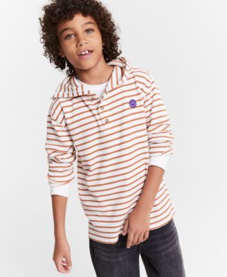 Epic Threads - Little & Big Boys Striped Thermal Hoodie, Created for Macy's