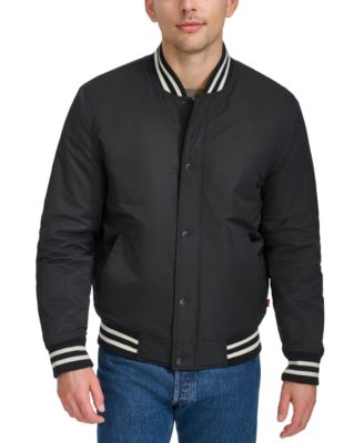 Levi's - Men's Lightweight Varsity-Stripe Bomber Jacket