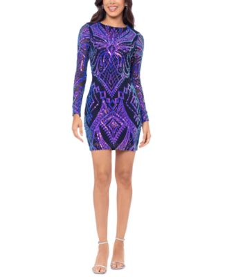 Blondie Nites - Women's Sequined Bodycon Cocktail Dress