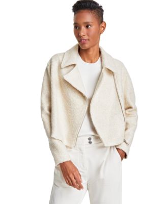 BOSS Orange - Women's Jabi Tweed Cropped Moto Jacket