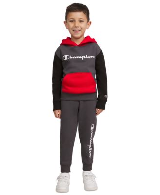 Champion - Little Boys Colorblocked Fleece Hoodie & Jogger Pants, 2 Piece Set