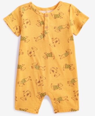 First Impressions - Baby Boys Prancing Pups Printed Sunsuit