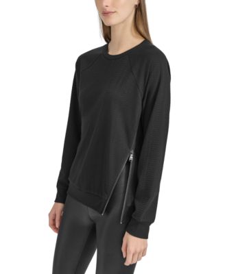 Marc New York - Women's Side-Zip Crewneck Pullover Top