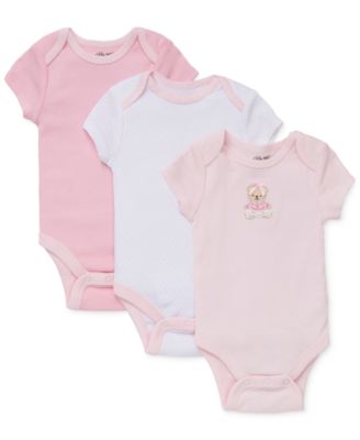 Little Me - Baby Girls' 3-Pack Sweet Bear Bodysuits