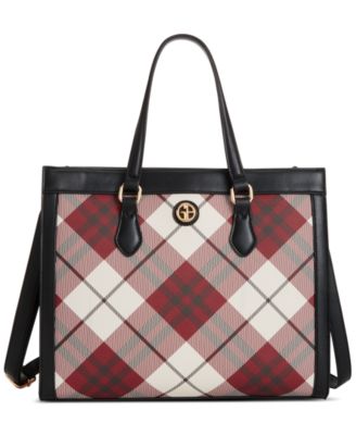 Giani Bernini - Plaid Saffiano Medium Book Tote
