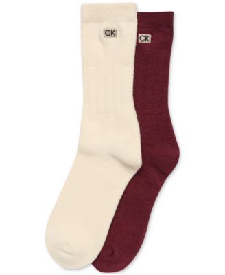 Calvin Klein - Women's 2-Pk. Full Terry Casual Crew Socks