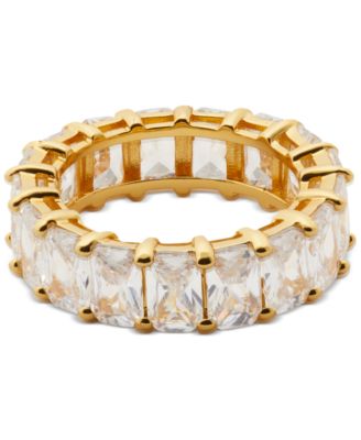 kate spade new york - Gold-Tone Baguette Cubic Zirconia Eternity Band Ring