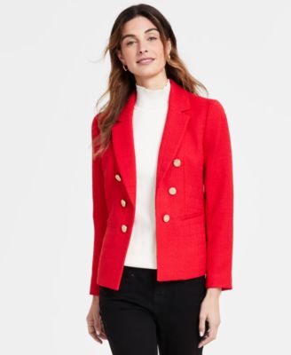 Jones New York - Women's Tweed Faux Double-Breasted Jacket