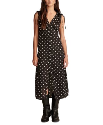 Lucky Brand - Women's Satin Button-Front Midi Dress Women's